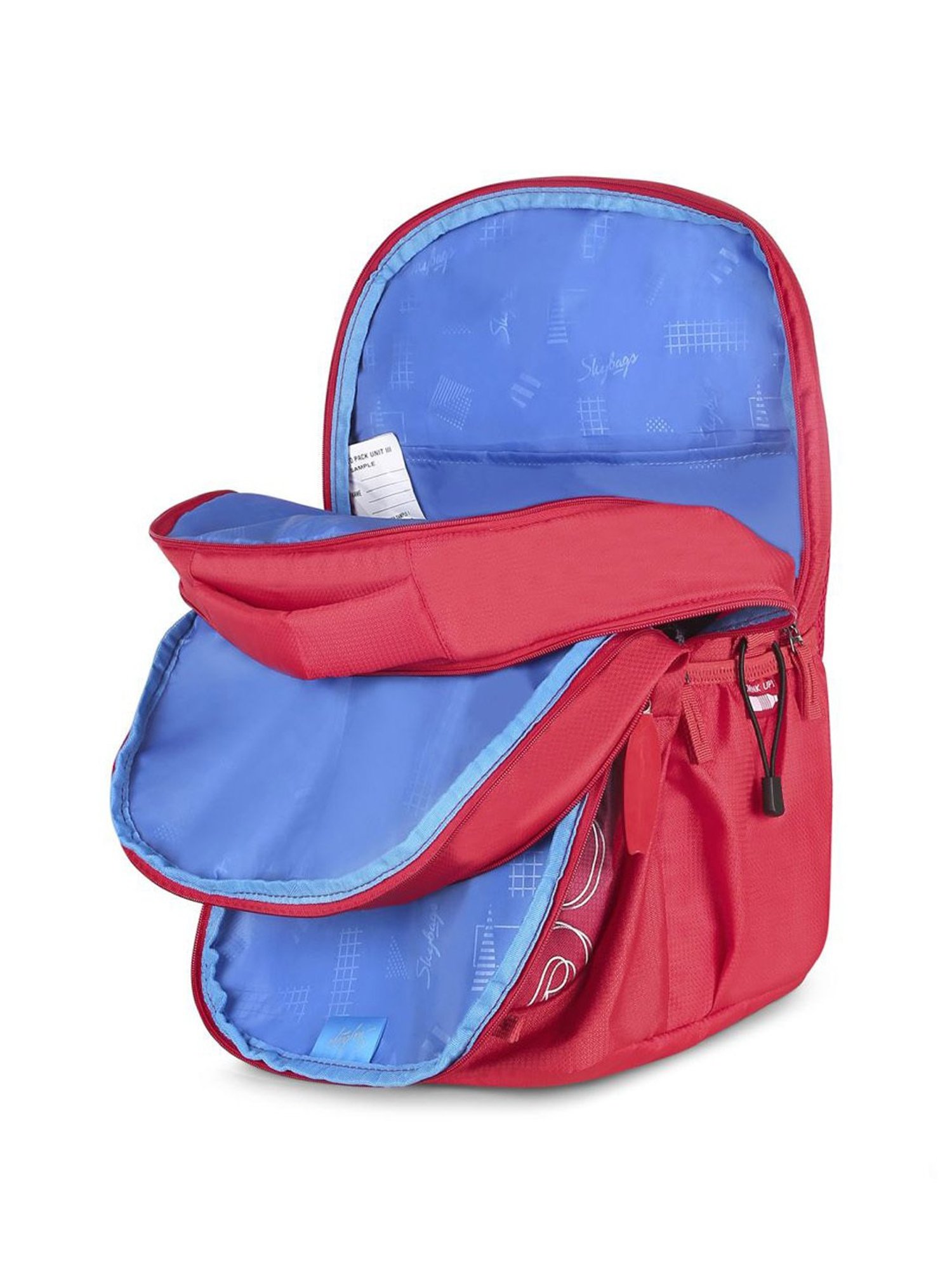 Skybags Klan Plus 04 Red Polyester Printed Backpack - 32 Ltrs