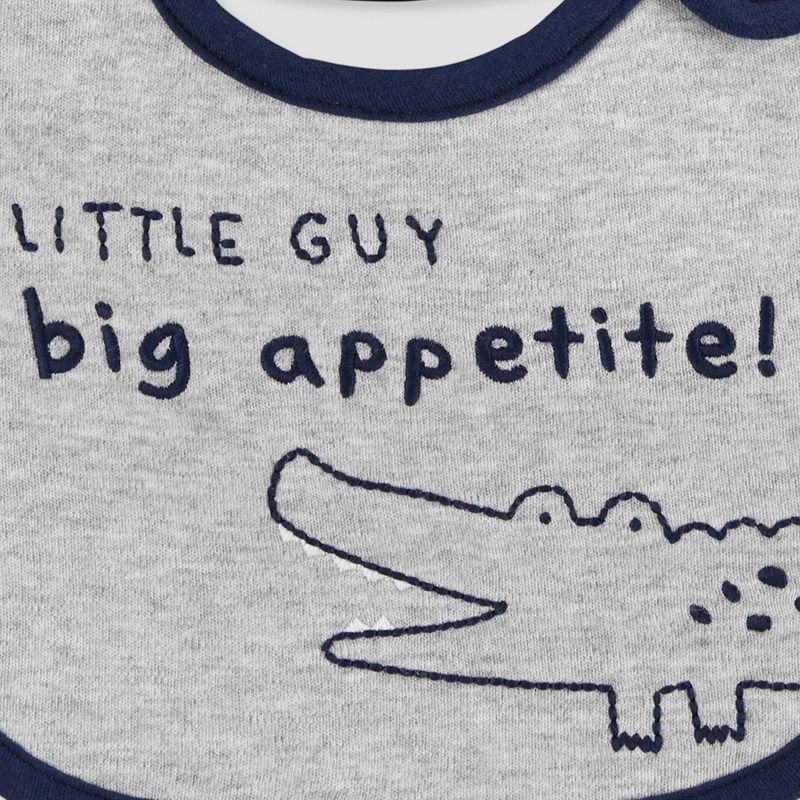 Baby Boys' 3pk Alligator Bib - Just One You® made by carter's Blue/Gray One Size