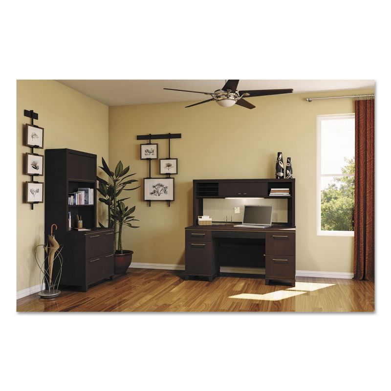 Bush Enterprise Collection 60W Double Pedestal Desk Mocha Cherry (Box 2 of 2) 2960MCA203