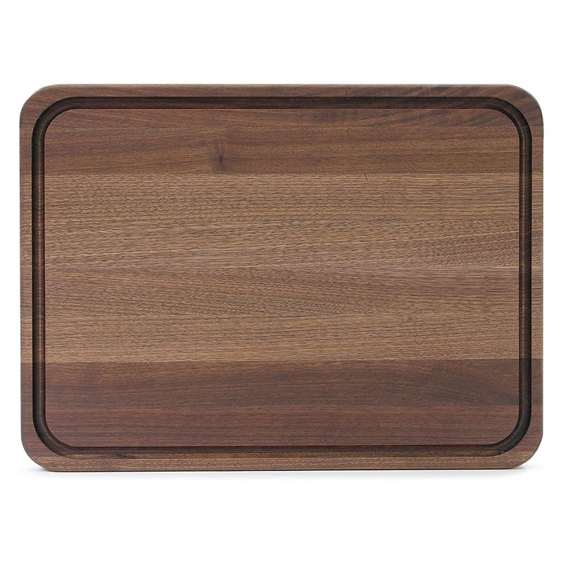 John Boos Walnut Wood Tenmoku Kitchen 20 x 15 x 1.5 Inches Cutting Board with Juice Groove and Stainless Steel Feet and 3 Piece Maintenance Set