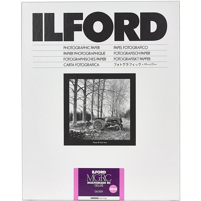 Ilford Multigrade V RC Deluxe Glossy Black/White Photo Paper, 11x14", 50 Sheets