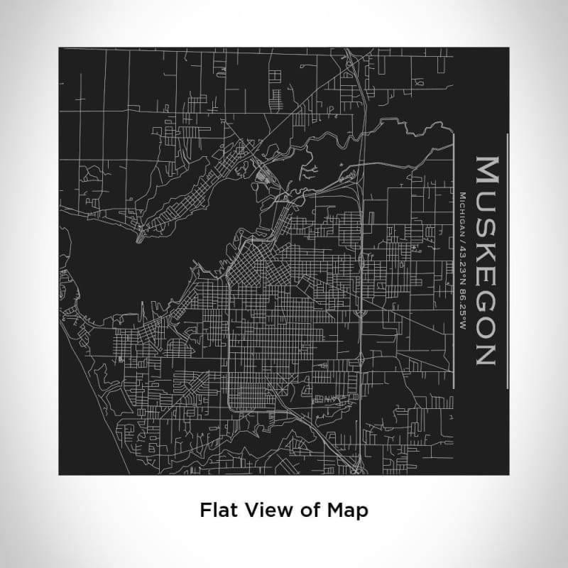 Muskegon - Michigan Map Tumbler in Matte Black