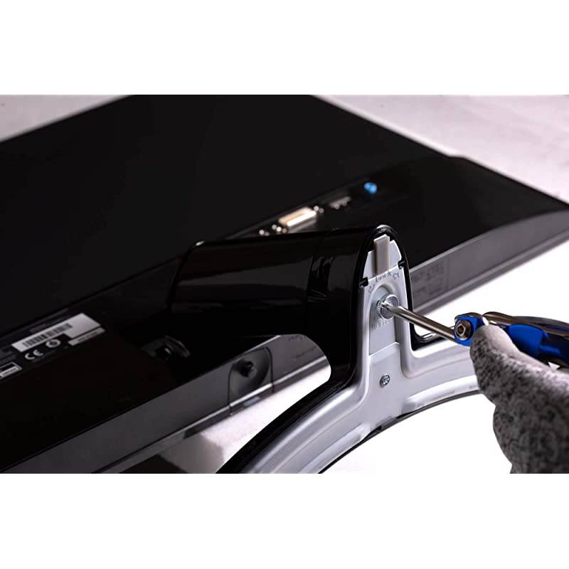 Monitor ArmMount VESA Bracket Adapter Compatible with LG 24MP58VQ 24MP58VQP 24MP59HT 24MP59HTP 24MP60VQ 27MP58VQ 27MP58VQP | Laser Cut | 100 Made in North America