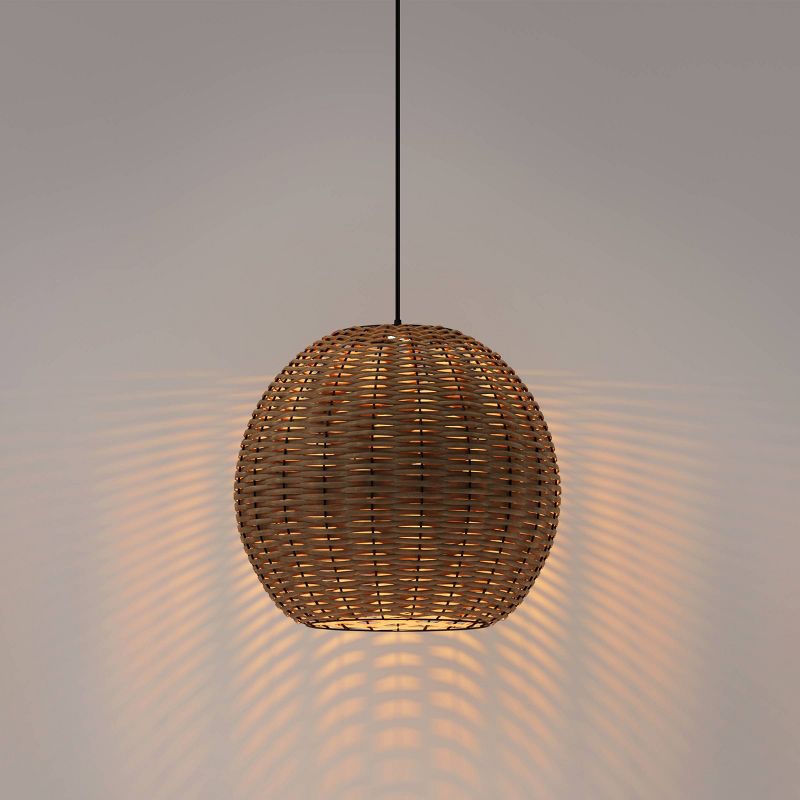 Large LED Sea Grass Solar Pendant Gray - Threshold™