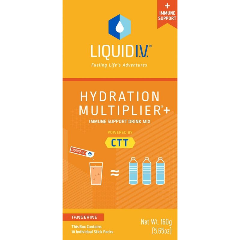 Liquid I.V. Hydration Multiplier + Immune Support Drink Mix - Tangerine - 10ct