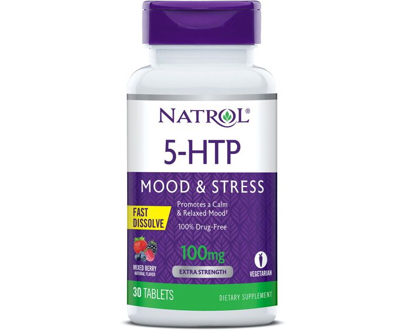 Natrol Dietary Supplements 5-Htp Fast Dissolve 100 mg Tablet - Mixed Berry 30ct.