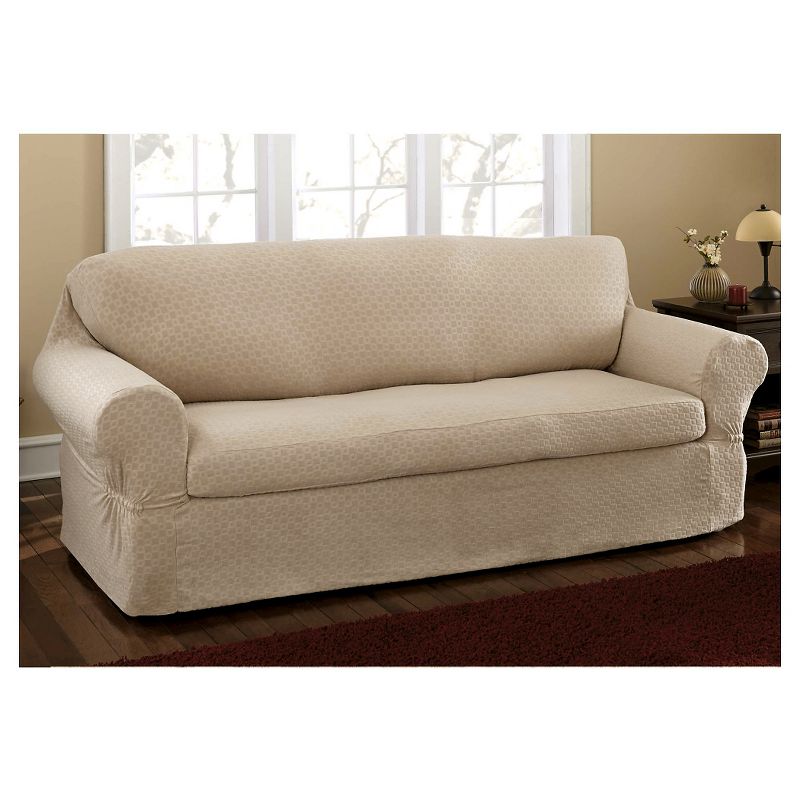 2pc Conrad Sofa Slipcover Sand Dune - Maytex