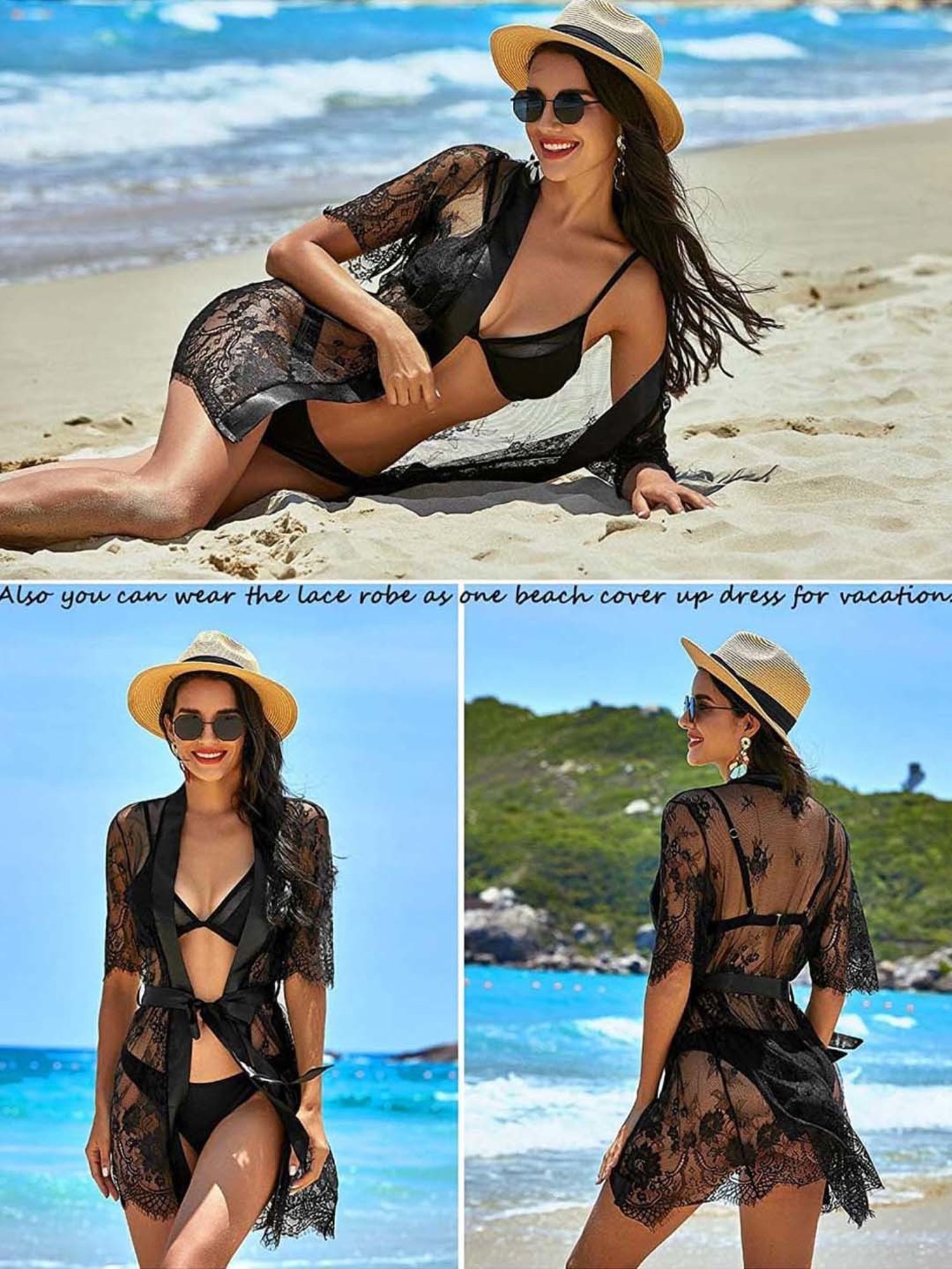 AROUSY Black & Blue Self Pattern Baby Dolls - Pack Of 3