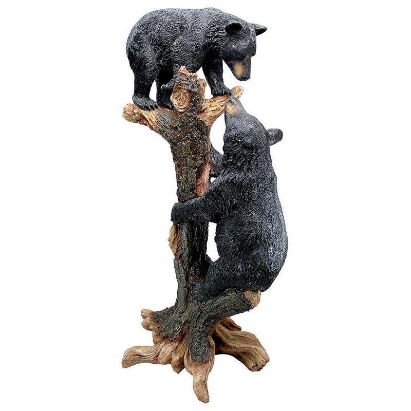 Design Toscano Climbing Cubs Black Bear Statue - Black