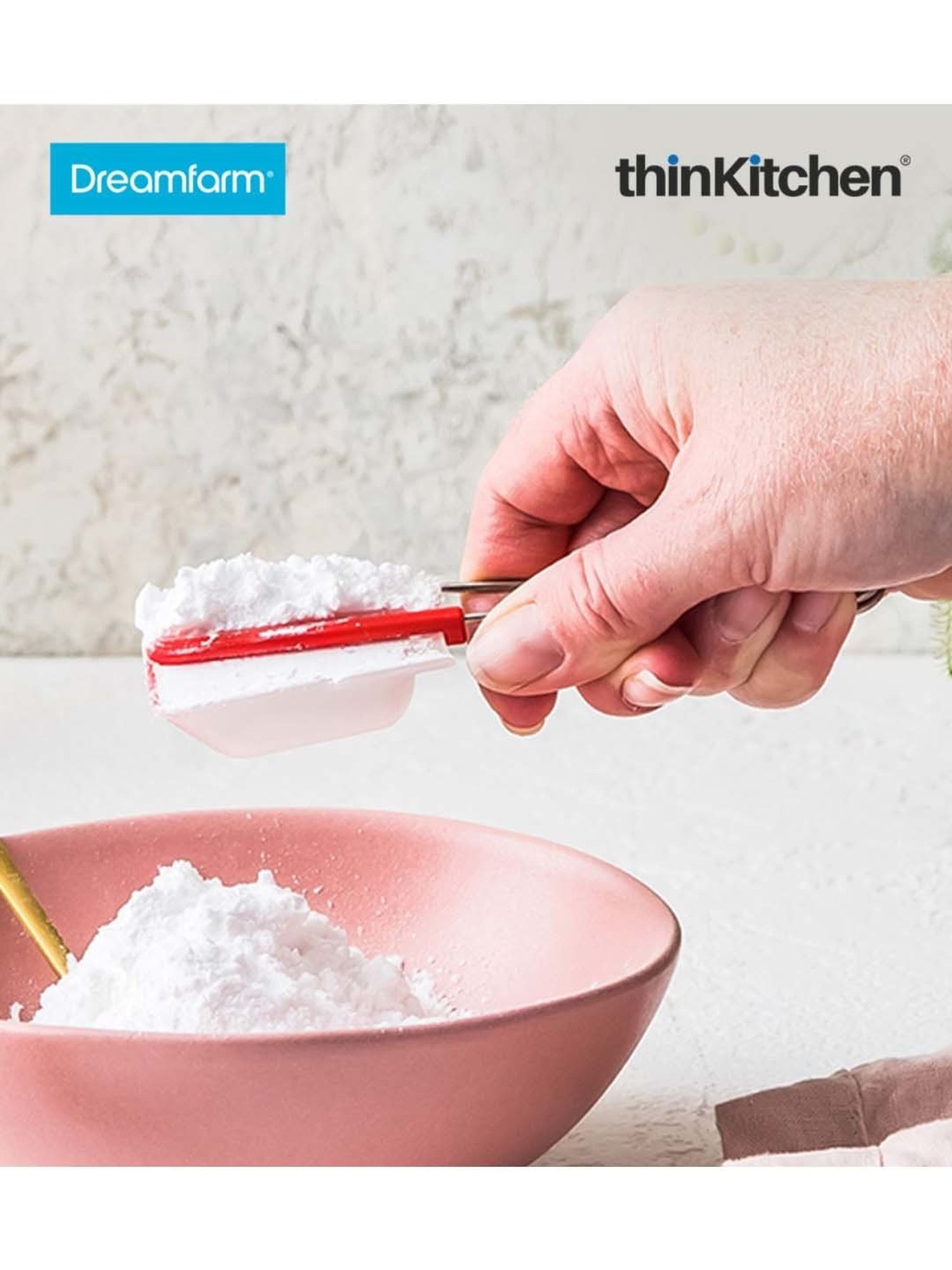 Dreamfarm Red Polypropylene Levoons Self-Leveling Measuring Spoon - Set of 4