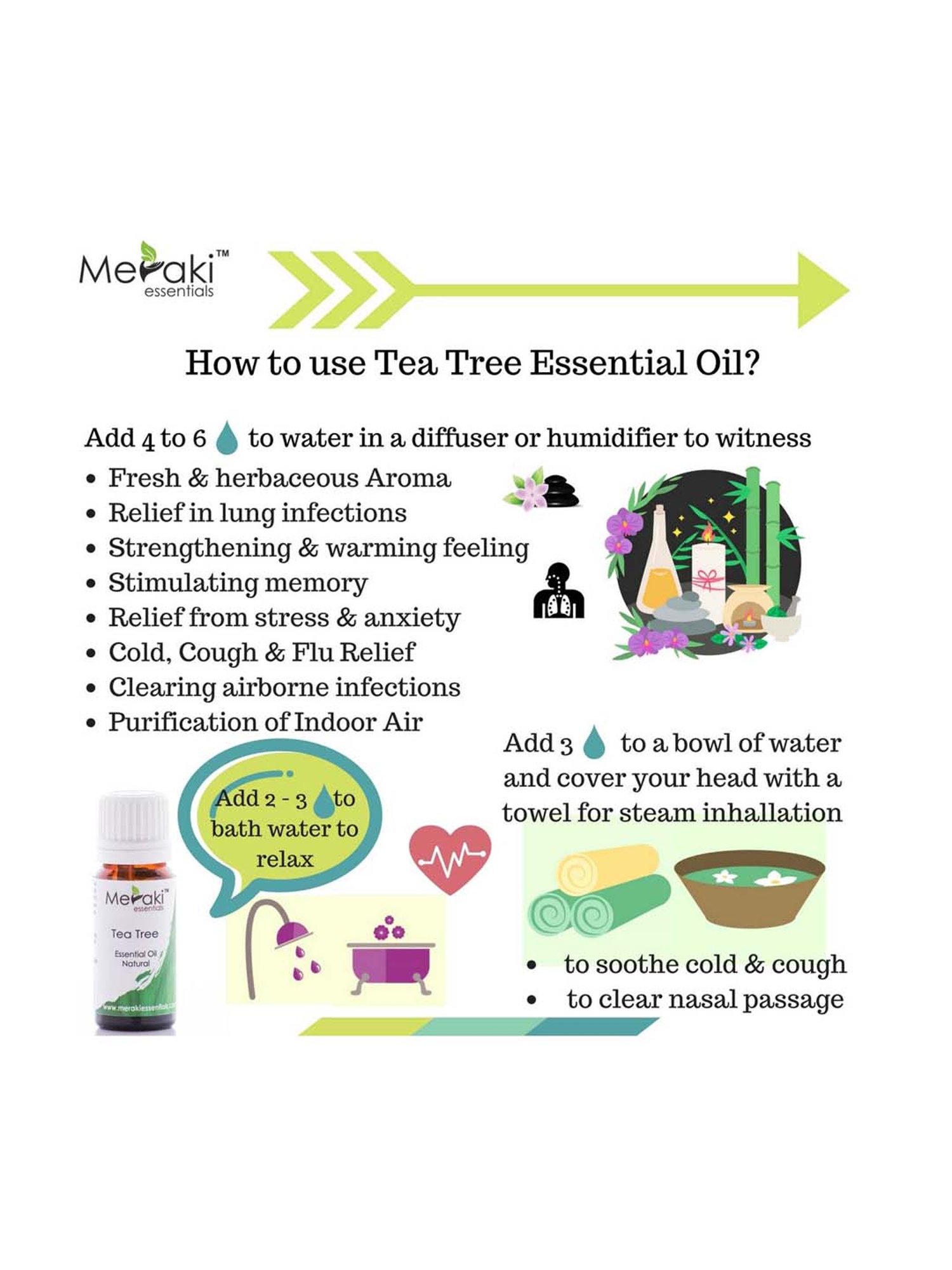 Meraki Essentials Tea Tree Essential Oil - 10 ml