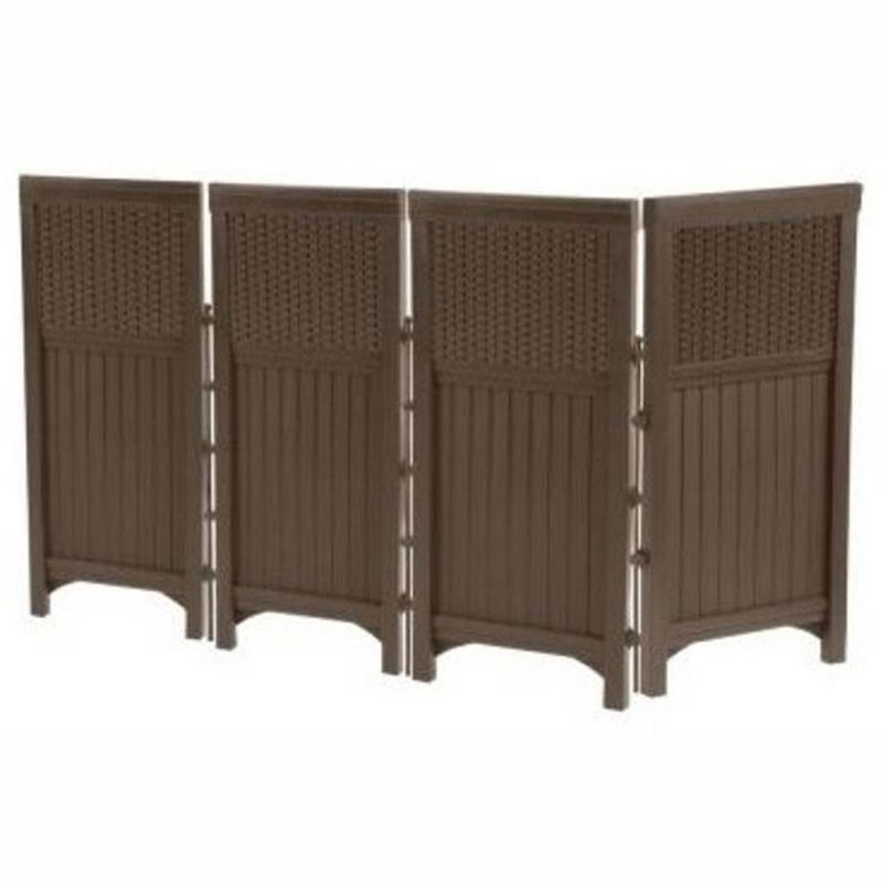 Suncast FSW4423 Backyard and Patio Rust-Resistant Screen Fence, Java (2 Pack)
