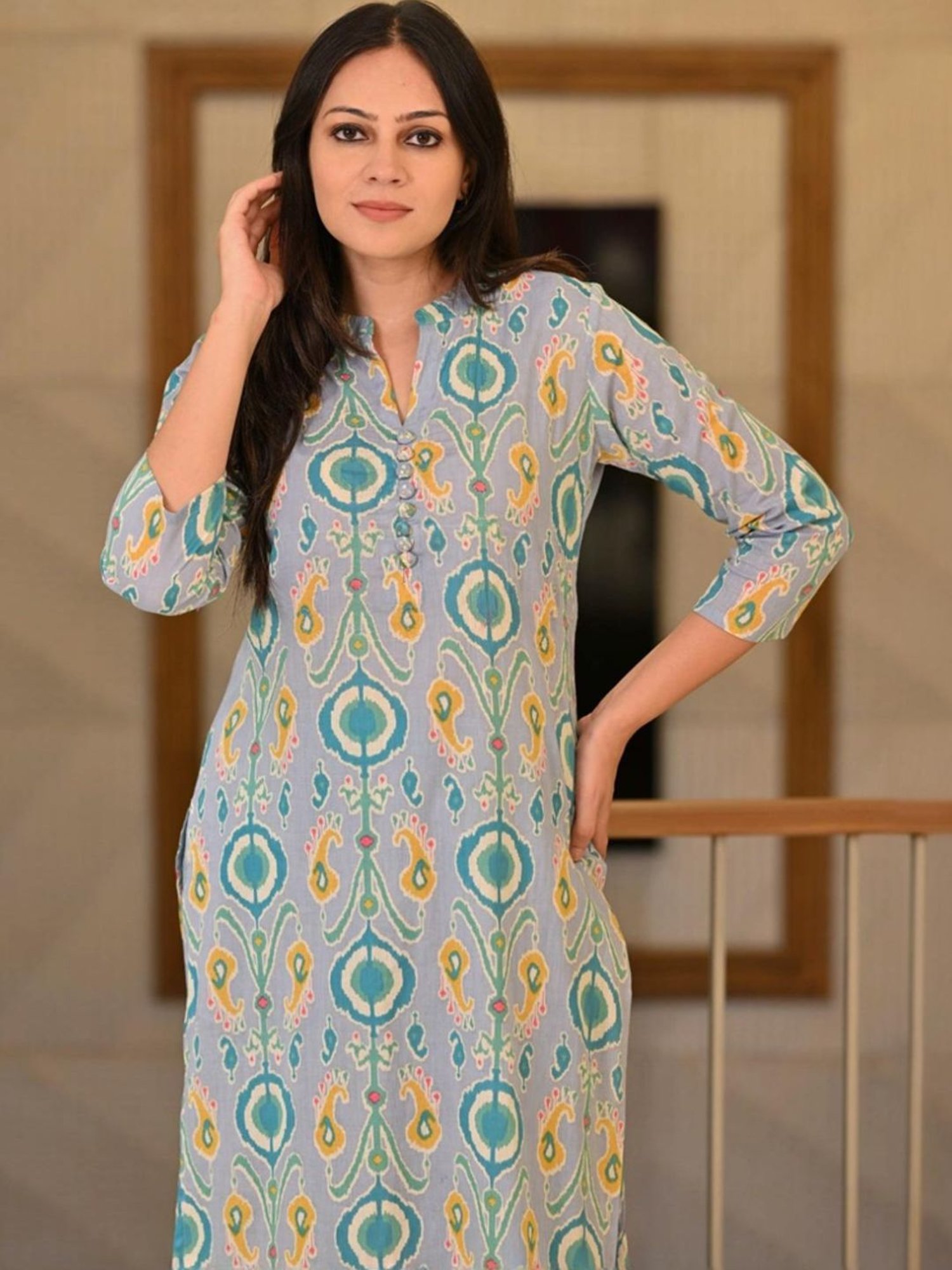 URBAN MYSTIC Black Rayon Embroidered Kurta & Sharara Set