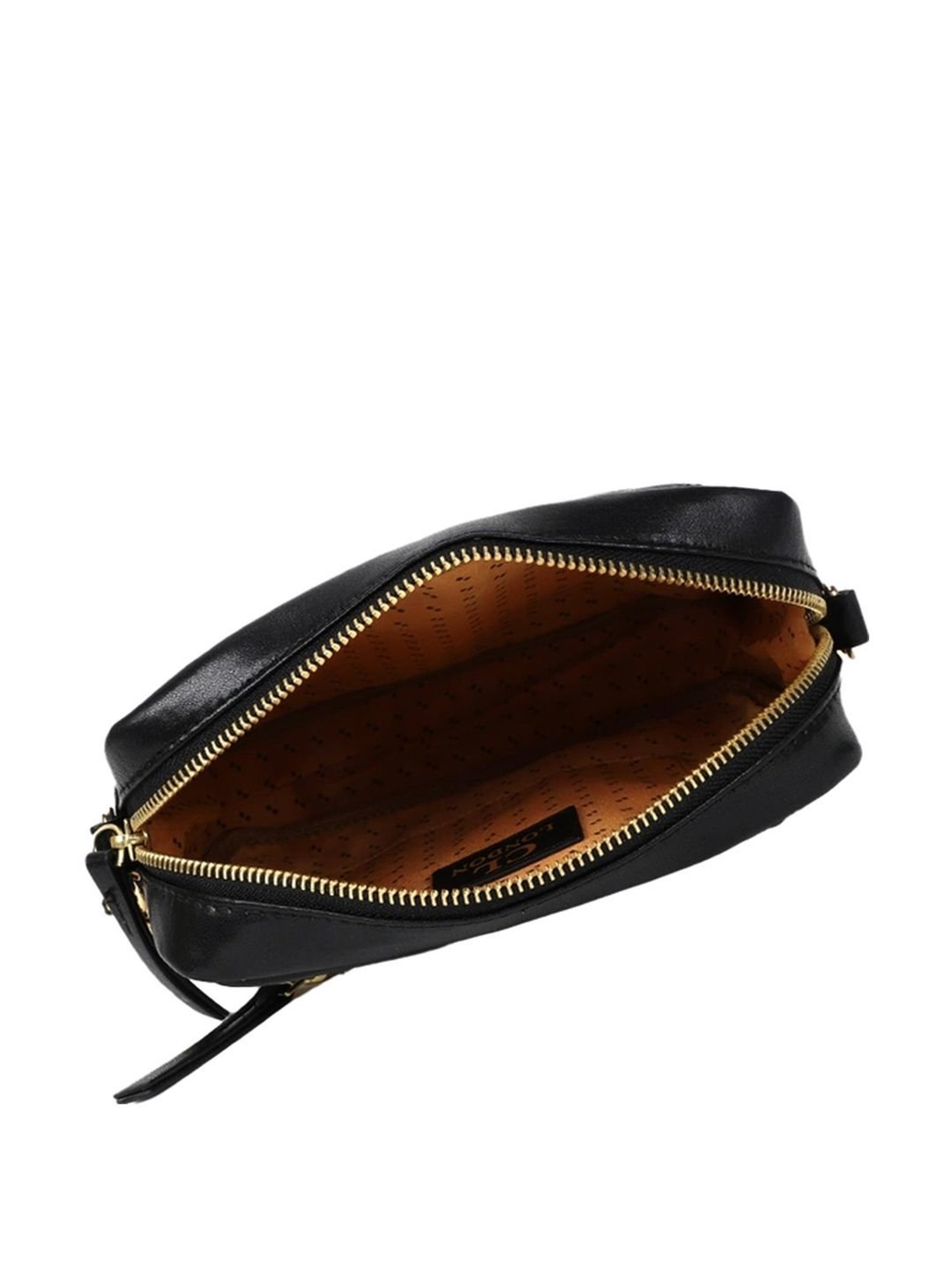 Carlton London Black Quilted Medium Sling Handbag