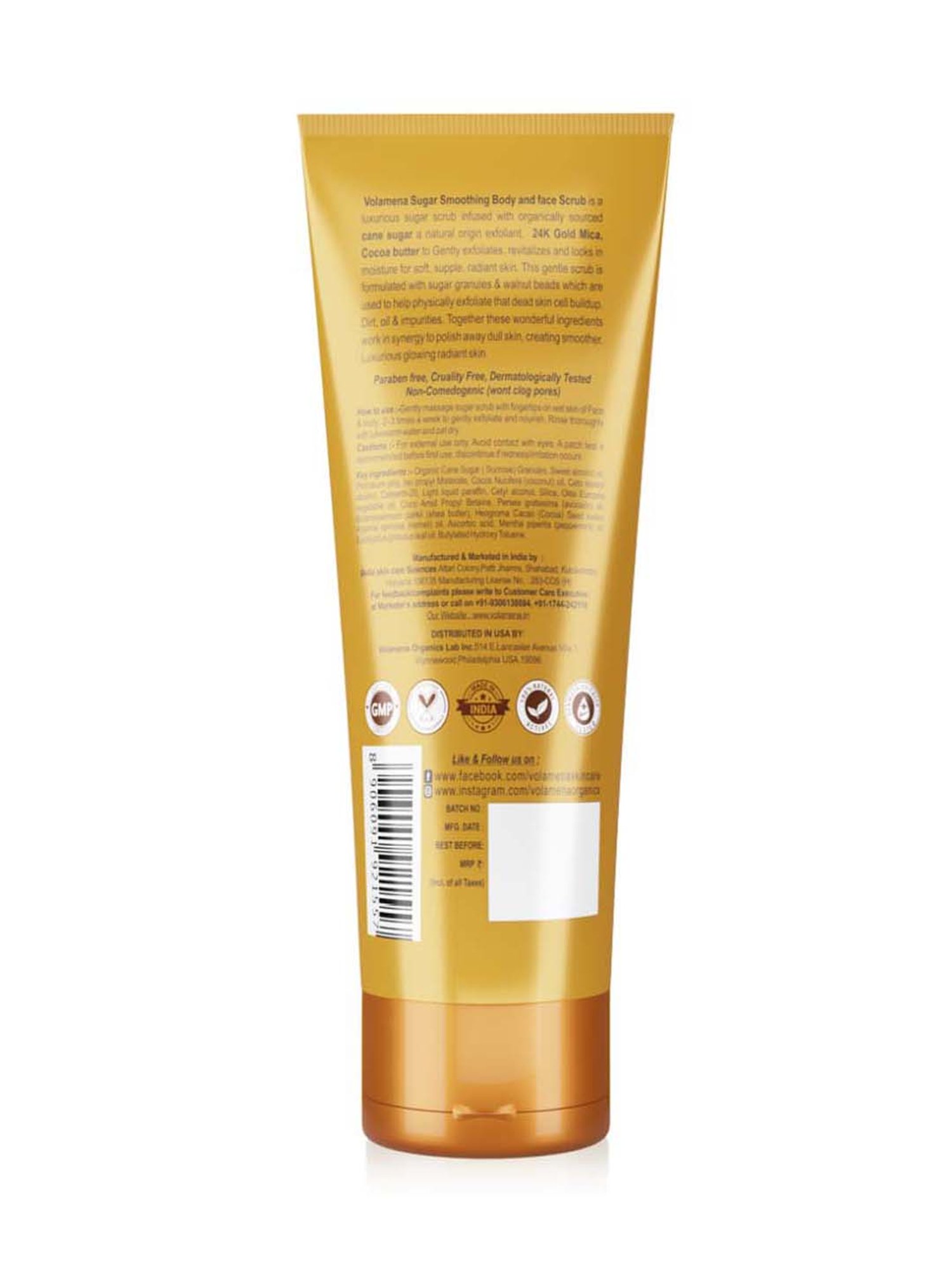 Volamena Smoothing Face & Body Scrub - 200 ml