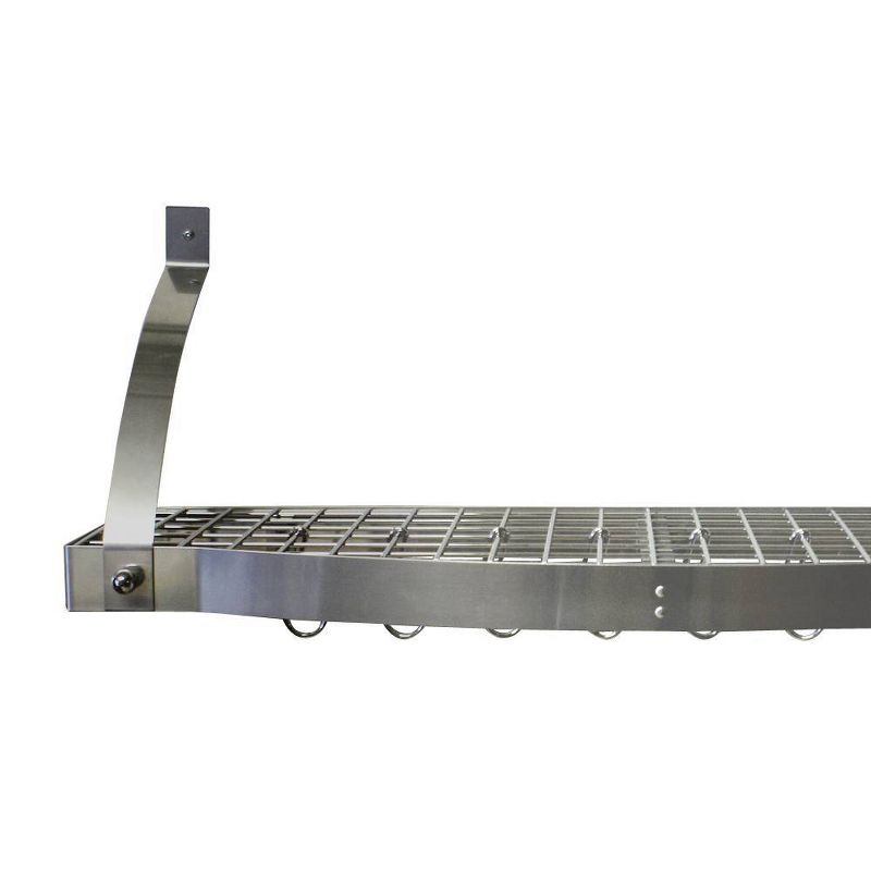 Range Kleen Pot Rack Bookshelf - Stainless Steel