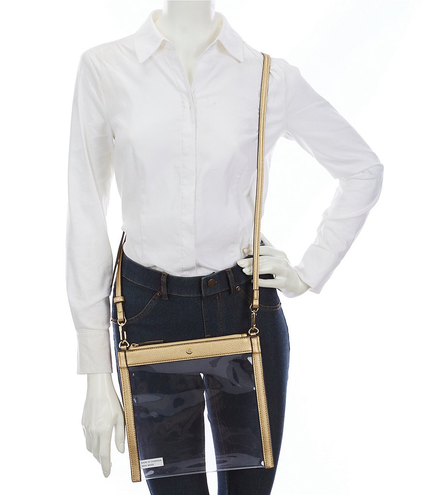 Kate Landry Clear Top Zip Crossbody Bag