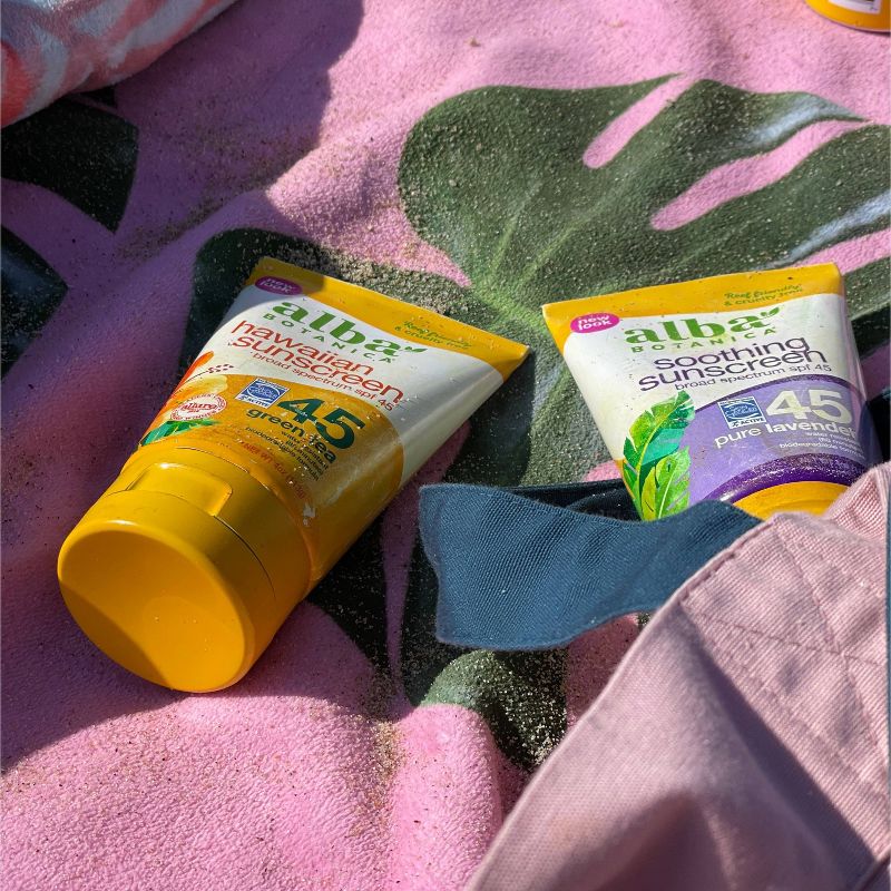 Alba Botanica Emollient Pure Lavender Sunscreen Lotion  - SPF 45 - 4oz