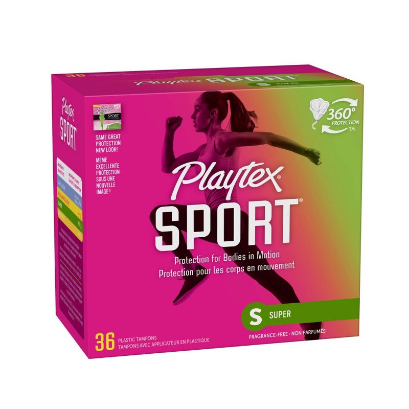 Playtex Sport Tampons - Plastic - Unscented - Super - 36ct