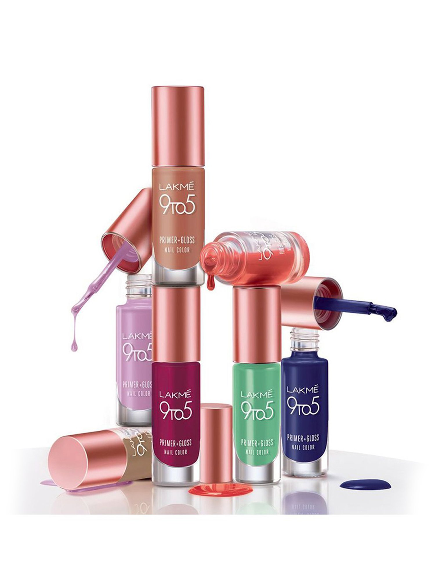 Lakme 9to5 Primer & Gloss Nail Colour Summer Blue - 6 ml