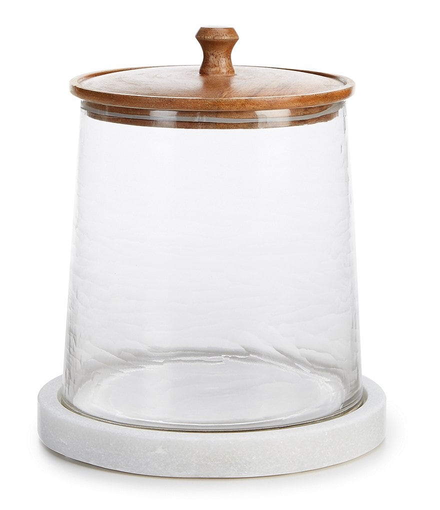 Southern Living Glass Canister with Marble Stone
