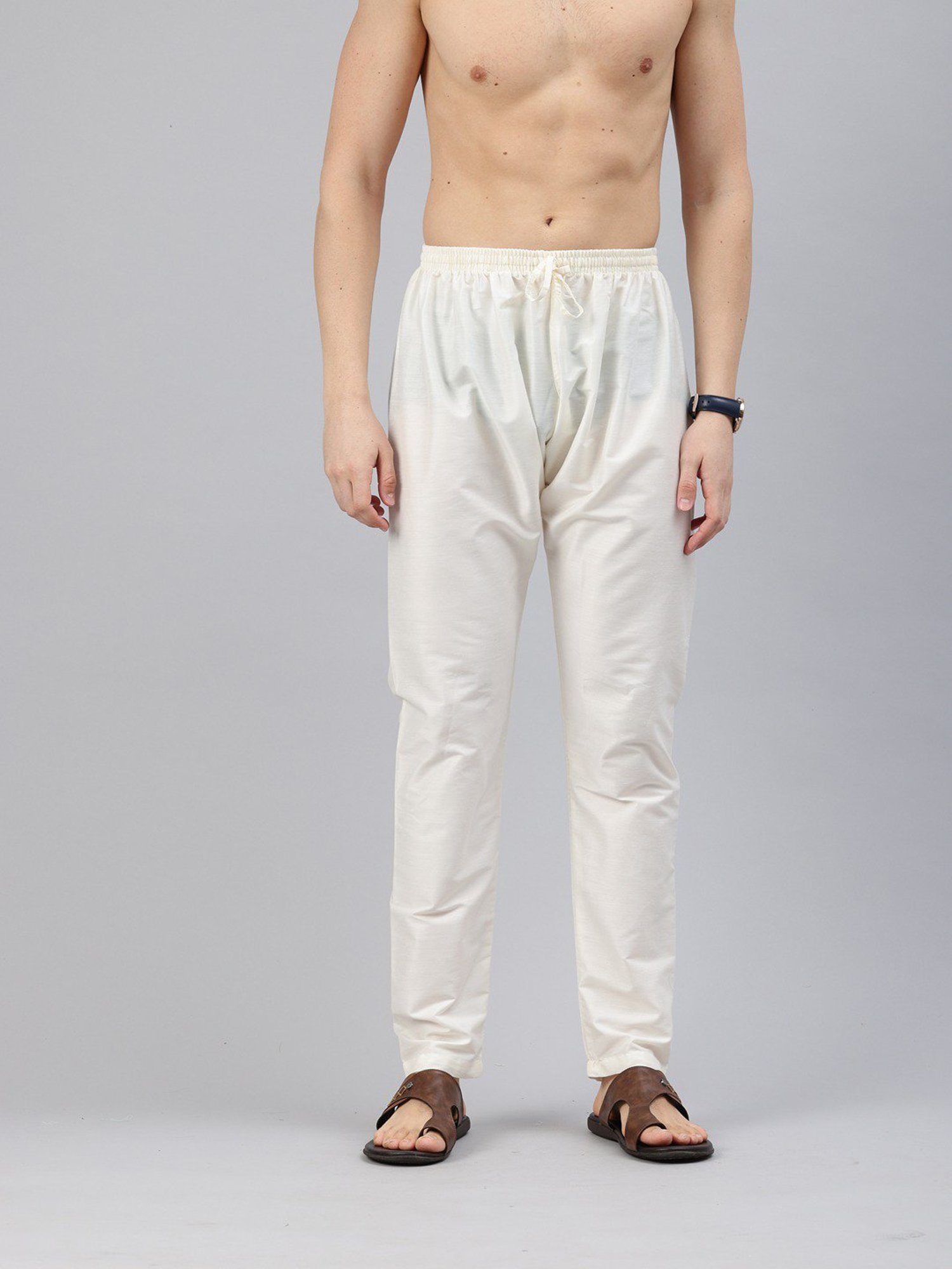 Manthan Cream Regular Fit Pyjamas