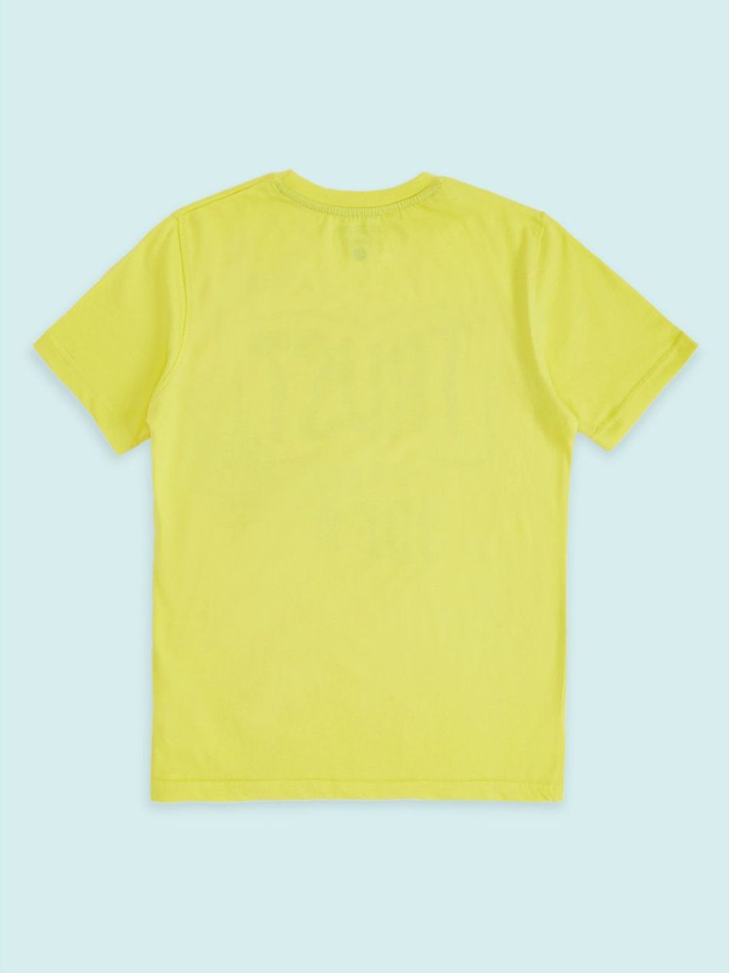 Pantaloons Junior Yellow Cotton Printed T-Shirt