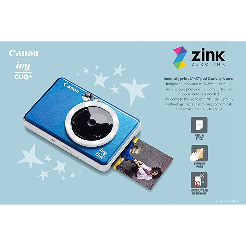 Ivy CLIQ+ Instant Camera Printer, Mobile Photo Printer Via Bluetooth(R), Sapphire Blue