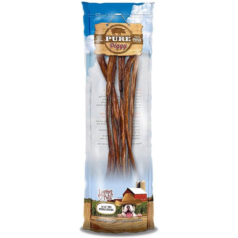 Loving Pets 12-14 Inch Pure Piggy Pig Pizzle (6 Pack)