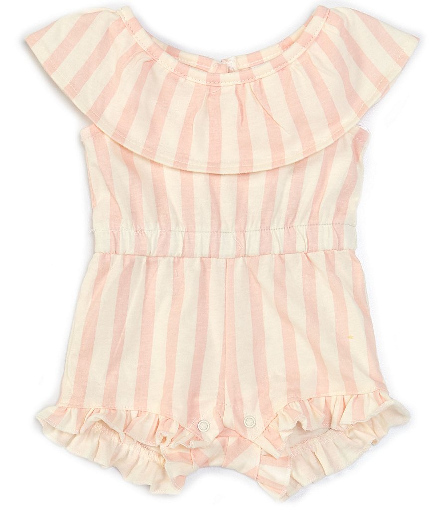 Starting Out Baby Girls Newborn-9 Months Stripe Ruffle Romper