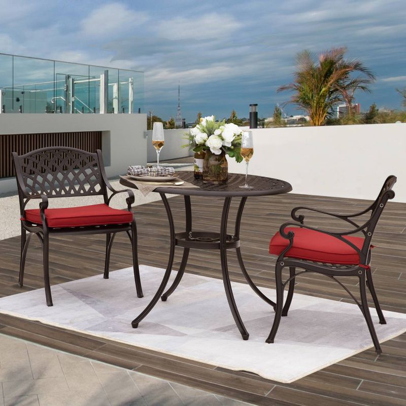 3pc Cast Aluminum Bistro Set - Nuu Garden