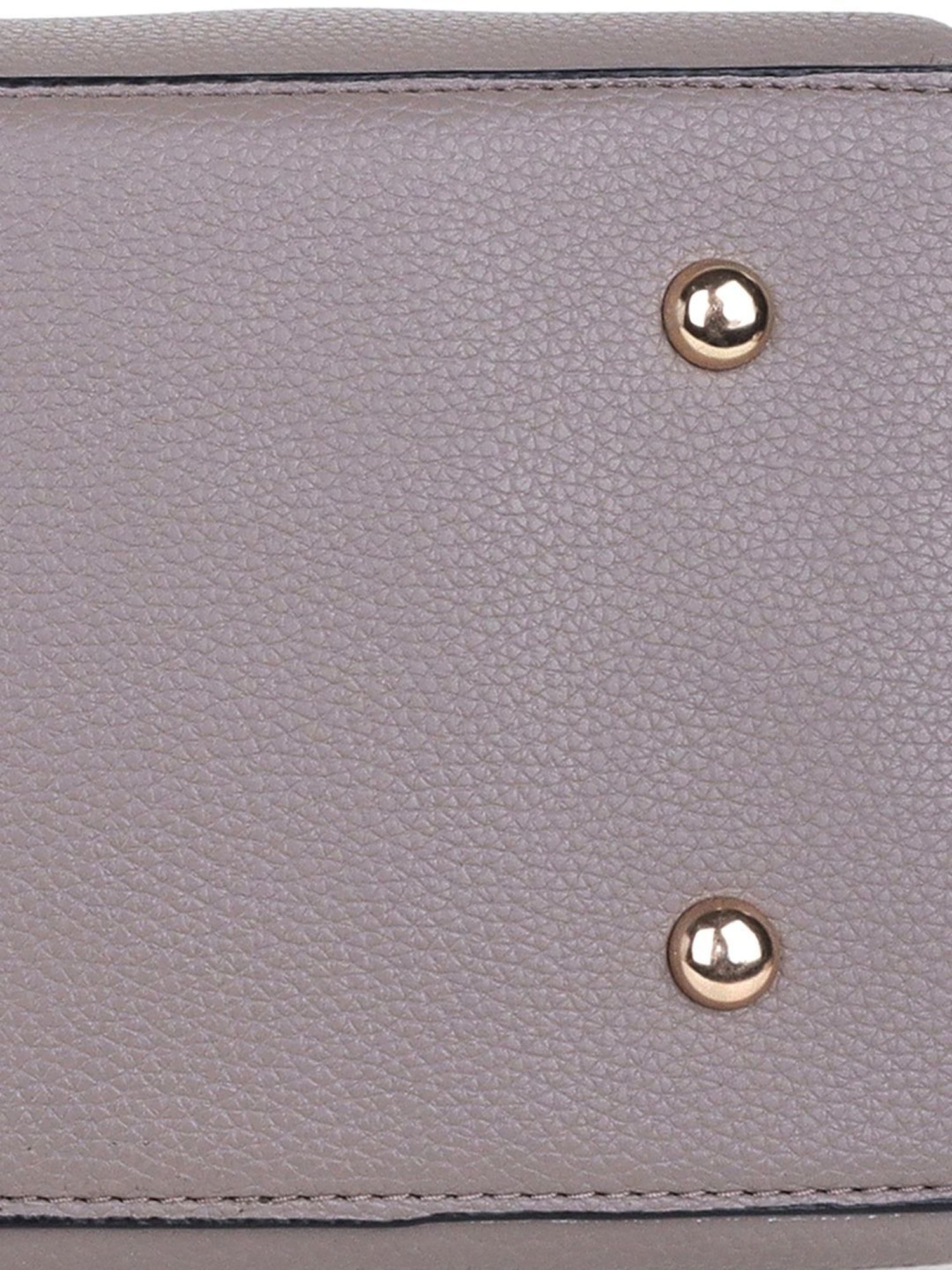 Carlton London Grey Solid Large Handbag