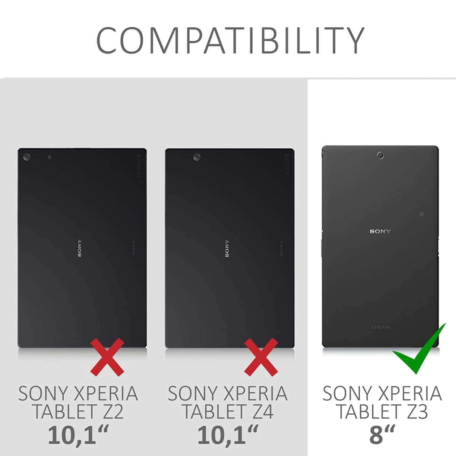 kwmobile Case Compatible with Sony Xperia Tablet Z3 Compact - PU Leather and Canvas Cover with Stand Feature - Anthracite/Black