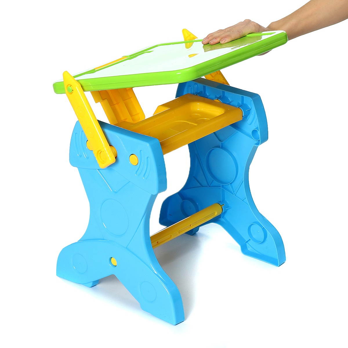 Folding Magnetic Drawing Black Board Chalkboard 2-in-1 Easel Chalk Drawing Pad Blackboard for Children Kids Boys Girls