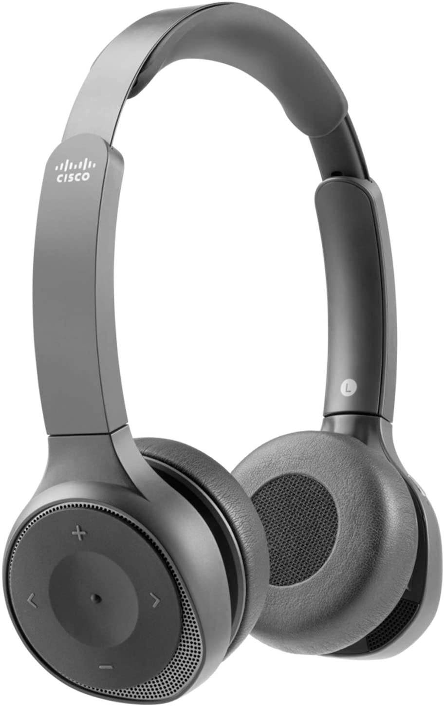 Cisco 730 Wireless Dual On-ear Headset+Stand USB-A Bundle Carbon