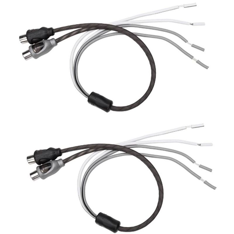 2) Rockford Fosgate RFIF2SW Speakers Line High Level to Female RCA Audio Inputs