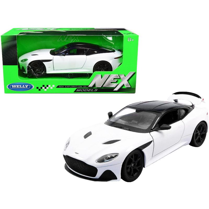 Aston Martin DBS Superleggera White with Black Top "NEX Models" 1/24 Diecast Model Car by Welly