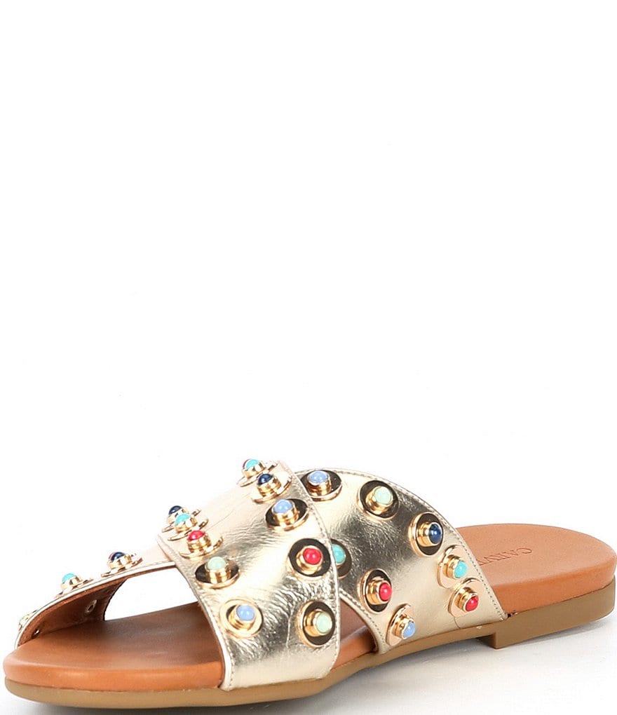 Carvela Koncern Leather Colorful Studded Detail Sandals