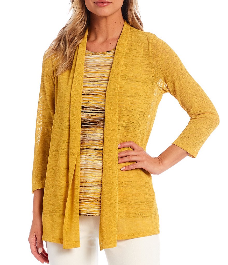 Kasper Petite Size 3/4 Sleeve Onion Skin Cardigan