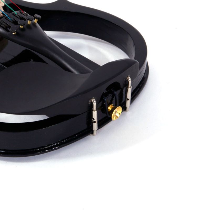 4/4 Right Handed Black Spruce Electric Violin + Case + Bow + Rosin + Headphone