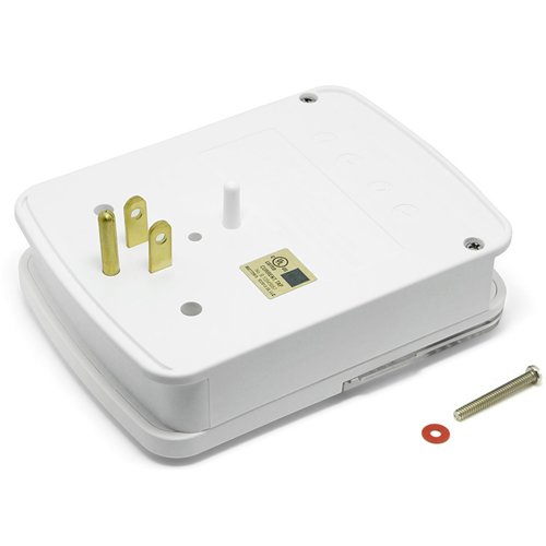 RND Wall Power Station includes 3 AC Plugs and 4 USB ports (4.8A total) with Surge Protection and a slide-out holder and shelf for iPhone  Galaxy (S  Note)  LG  HTC One  Moto X  Nexus (White)