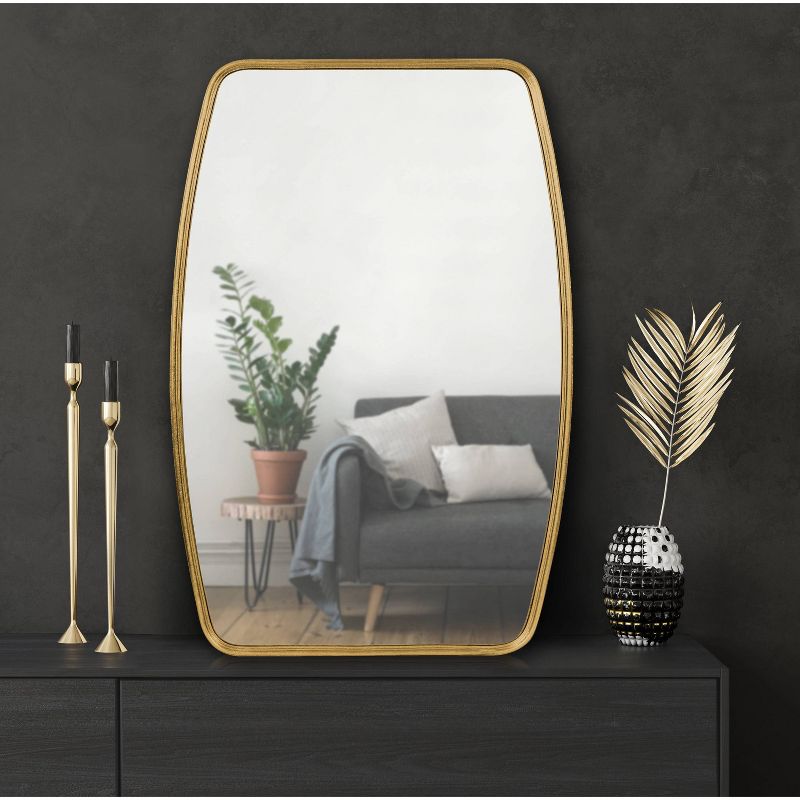 20" x 32" Caskill Irregular Wall Mirror Gold - Kate & Laurel All Things Decor