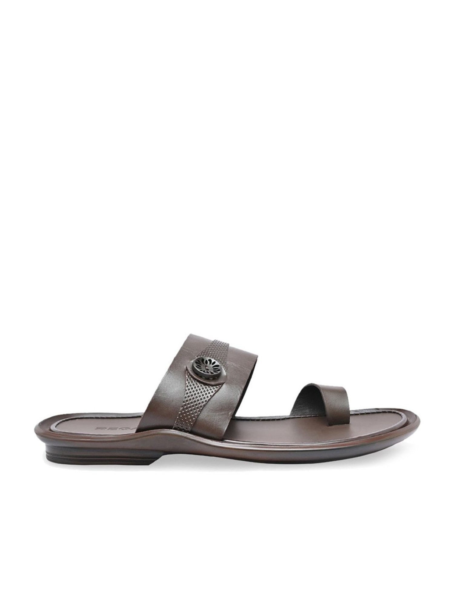 Regal Men's Brown Toe Ring Sandals