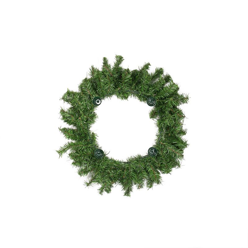 Darice 12" Two-Tone Pine Advent Four Tapered Candle Holders Artificial Christmas Wreath