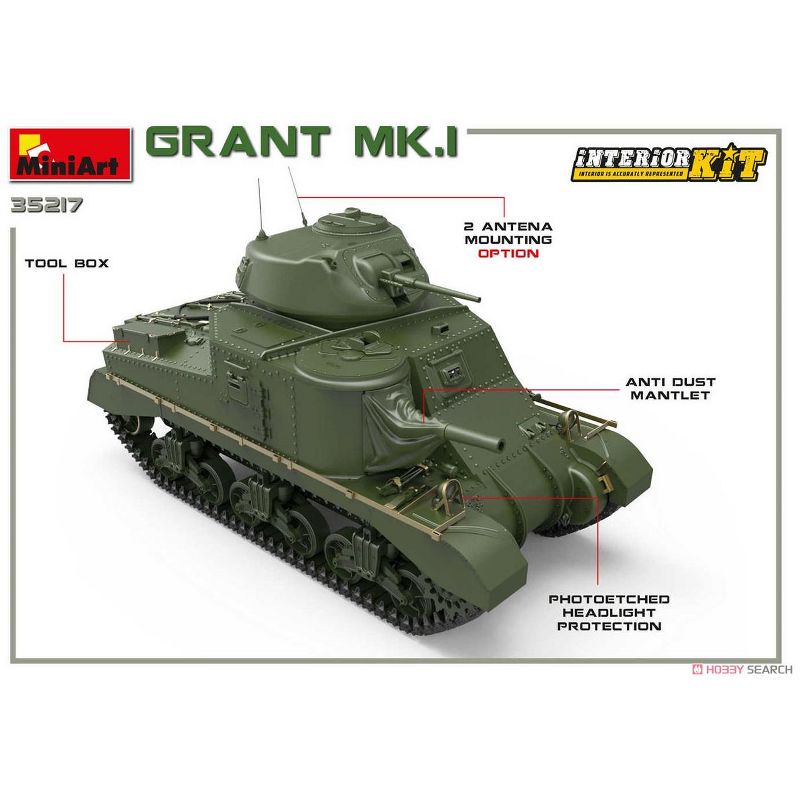 Miniart Grant Mk.I Interior Plastic Model Kit