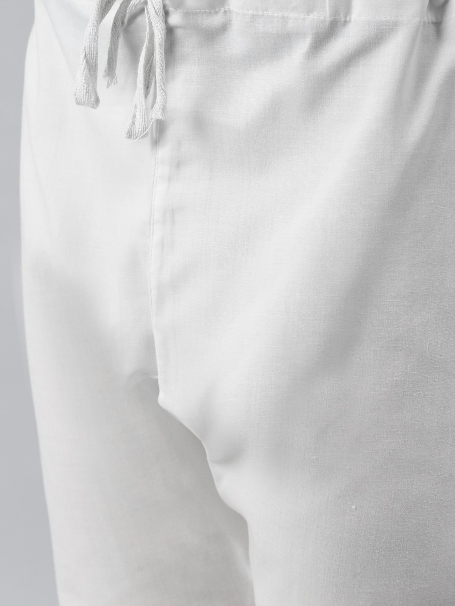 ManQ Pink Regular Fit Striped Ethnic Wear