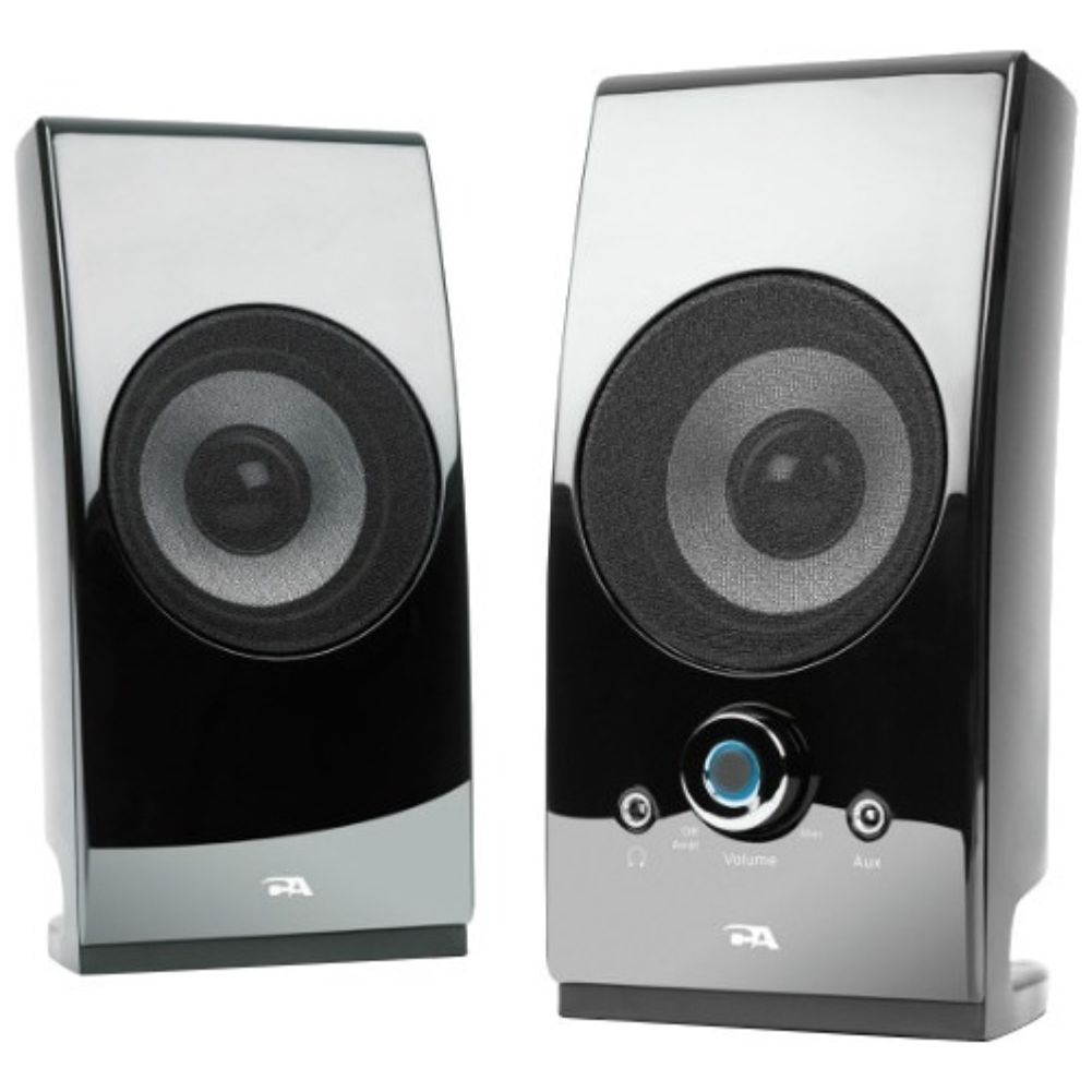 Cyber Acoustics CA-2027 Speaker System - 5 W RMS - Desktop - Glossy Black