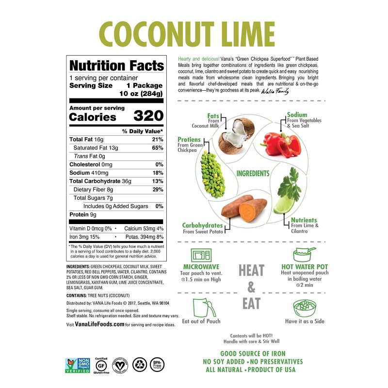 Vana Life Foods Coconut Lime Superfood Bowl - 10oz
