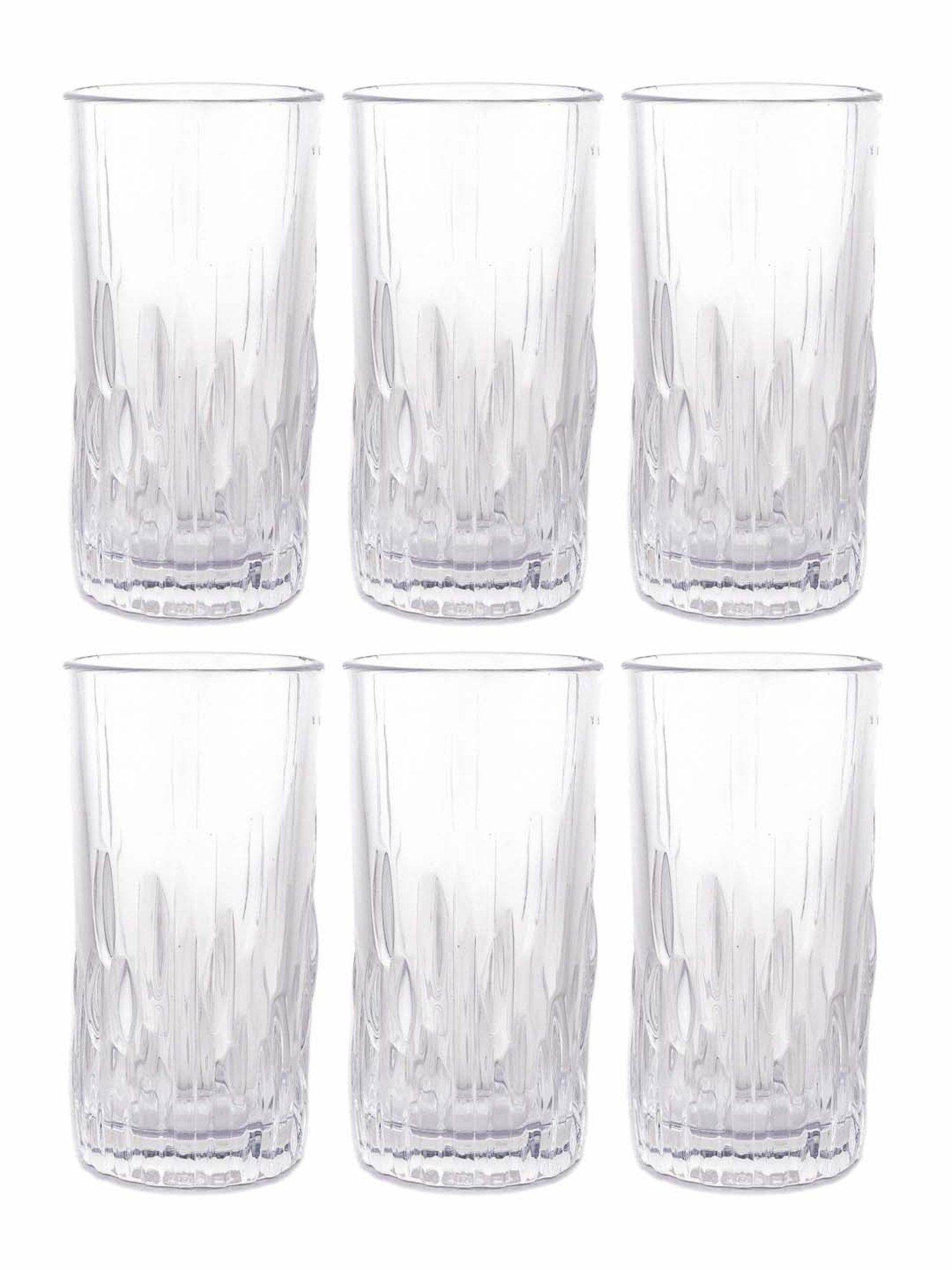 ROXX Volvic HB Transparent Drinking Glasses (260 ml) - Set of 6