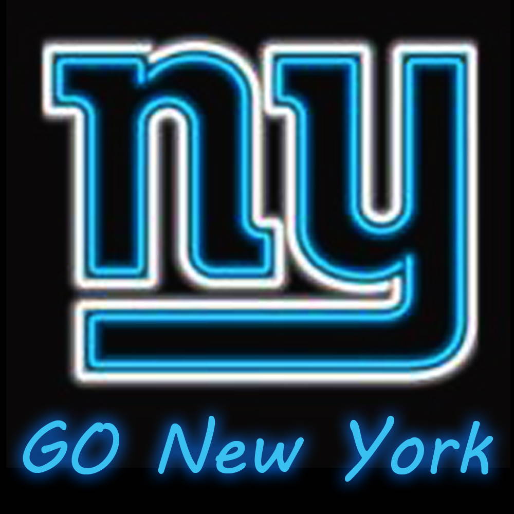 Fashion Neon Sign NFL New York Giants Handcrafted Real Glass Lamp Neon Light Neon Sign Beerbar Sign Neon Beer Sign 19x15